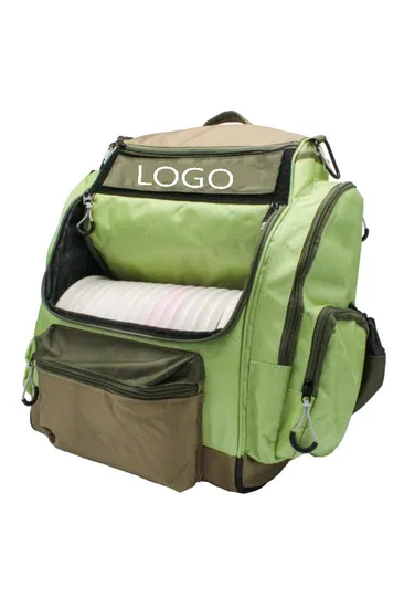 2024 New Customized Logo Large Capacity Outdoor Sports Frisbee Disc Golf Bag Backpack