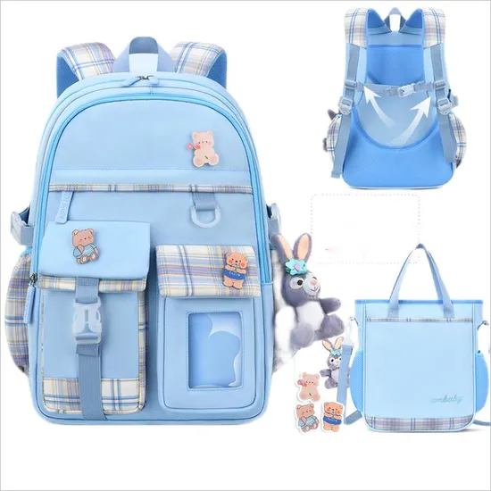 New Primary School Student School Bag Cute Girl′s School Bag Lightweight Casual Backpack