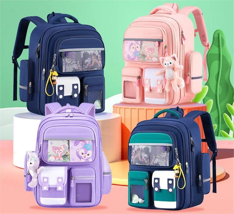 Primary School Backpack Spine Protector Children&prime;s Backpack Large Capacity Load Reducing Waterproof Backpack