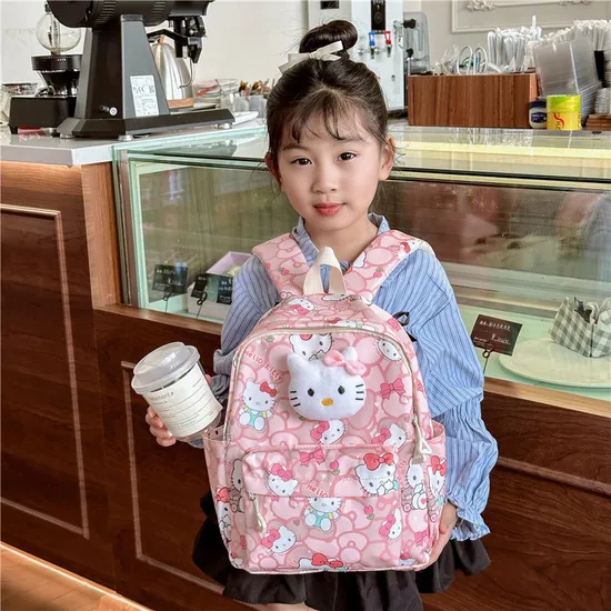 New Children′s School Backpack Cute Cartoon Load Reduction Kindergarten Backpack