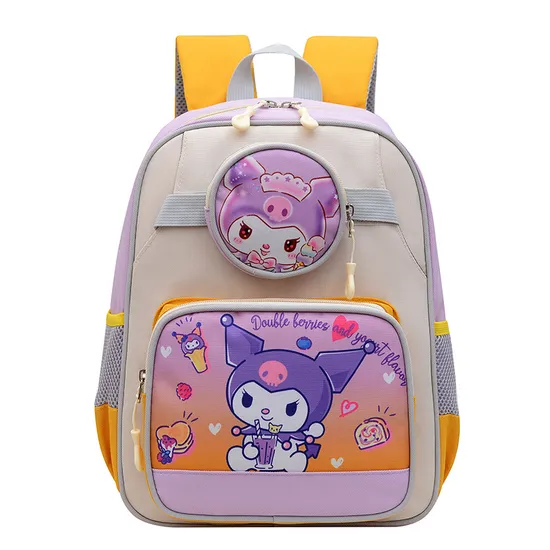 New Elementary School Student Kuromi Lightweight Creative Backpack Cute Cartoon Large Capacity Children′s Small Backpack