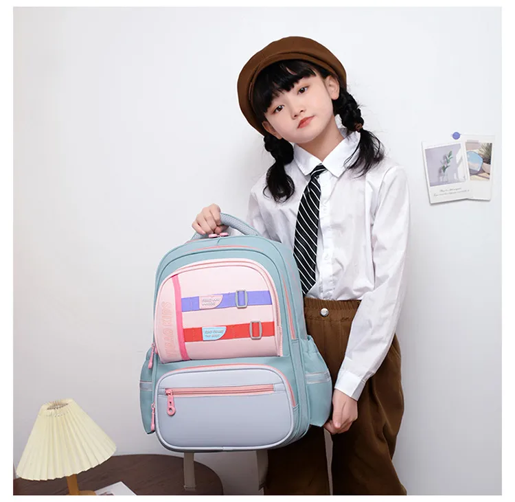 2024 New Primary School Student Backpack for Boys and Girls Children&prime;s Simple Backpack