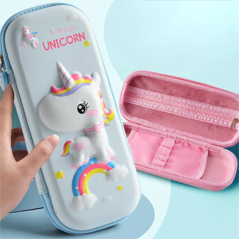 3D Stereoscopic Pen Bag Waterproof Large Capacity Stationery Box Cartoon Pen Bag Pencil Pouch