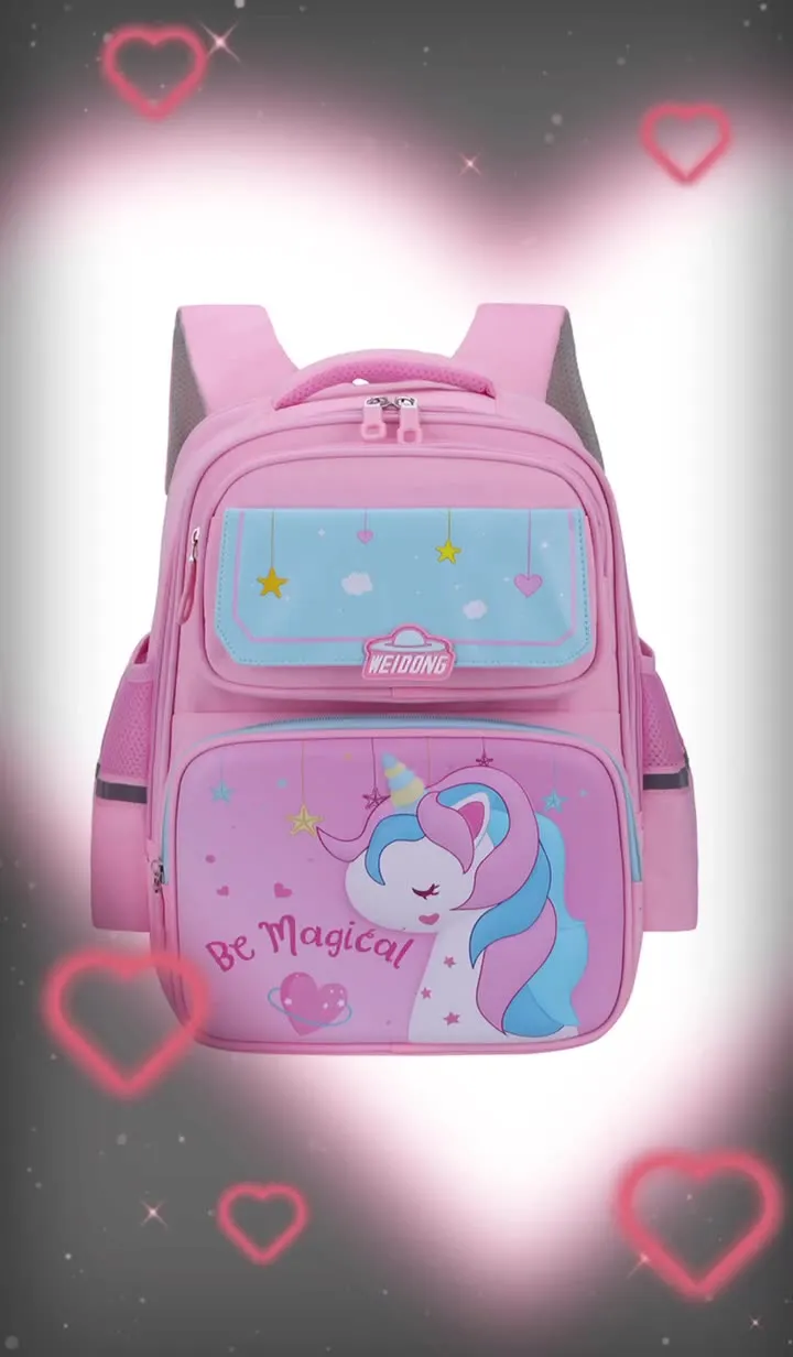 Elementary School Unicorn Astronaut Reducing Load and Backbone Protection Children Backpack Large Capacity Backpack