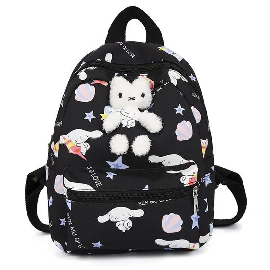 New Cute Cartoon Two Piece Set with Large Capacity Lightweight Backpack for Boys and Girls
