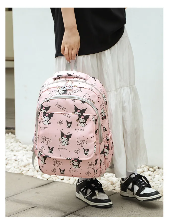 Kuromi&prime;s New Student Backpack Is Lightweight and Large Capacity Oxford Cloth Backpack