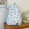 New Junior High School Nylon Backpack Cute Cartoon Hanger Print Large Capacity Boys and Girls School Backpack