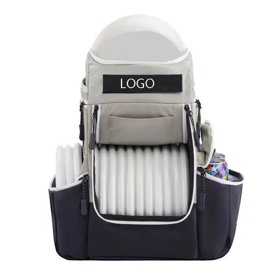 High Quality Custom Logo Expandable Frisbee Disc Golf Bag Large Size Disc Golf Backpack