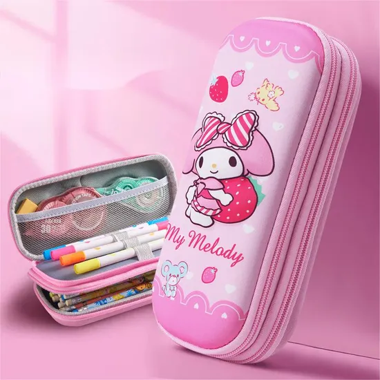 New 3D Pencil Case Double-Layer Primary Large Capacity Stationery Bag