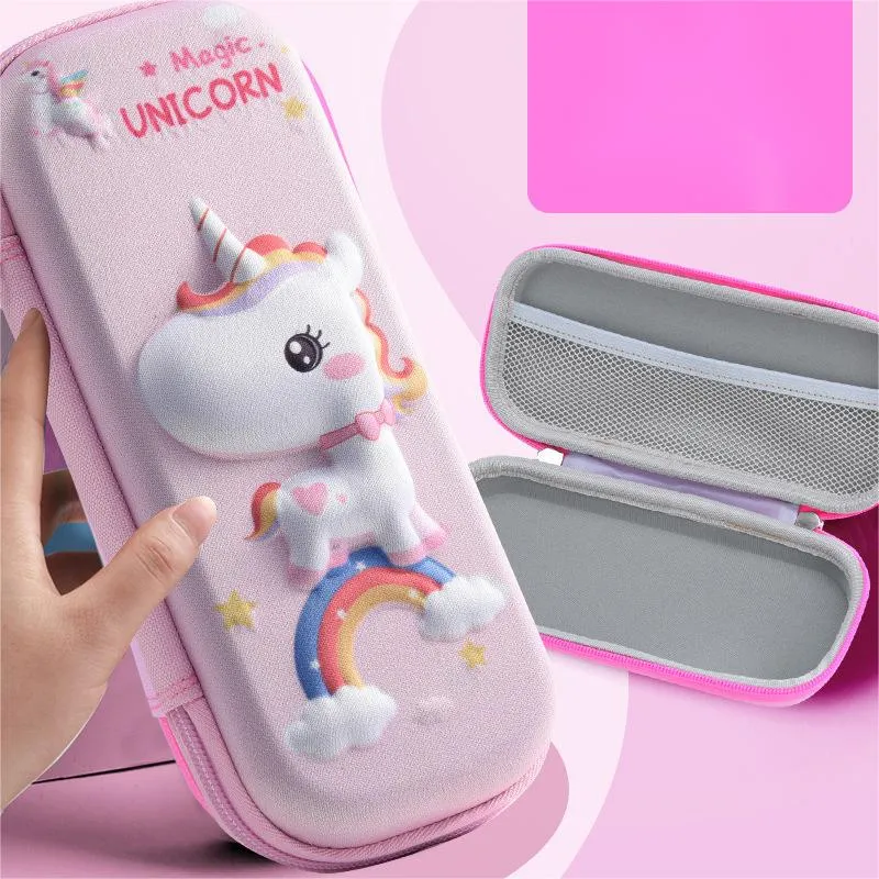 Cute Primary School Student Pencil Case Large Capacity 3D Stationery Case Pencil Case