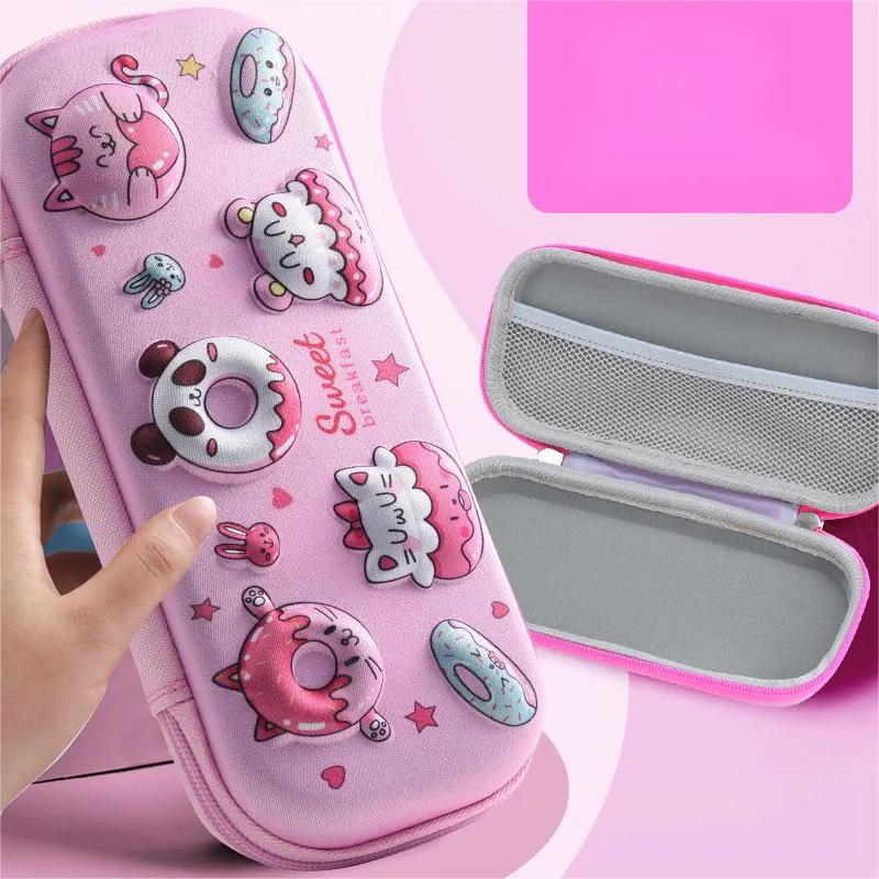 Cute Primary School Student Pencil Case Large Capacity 3D Stationery Case Pencil Case