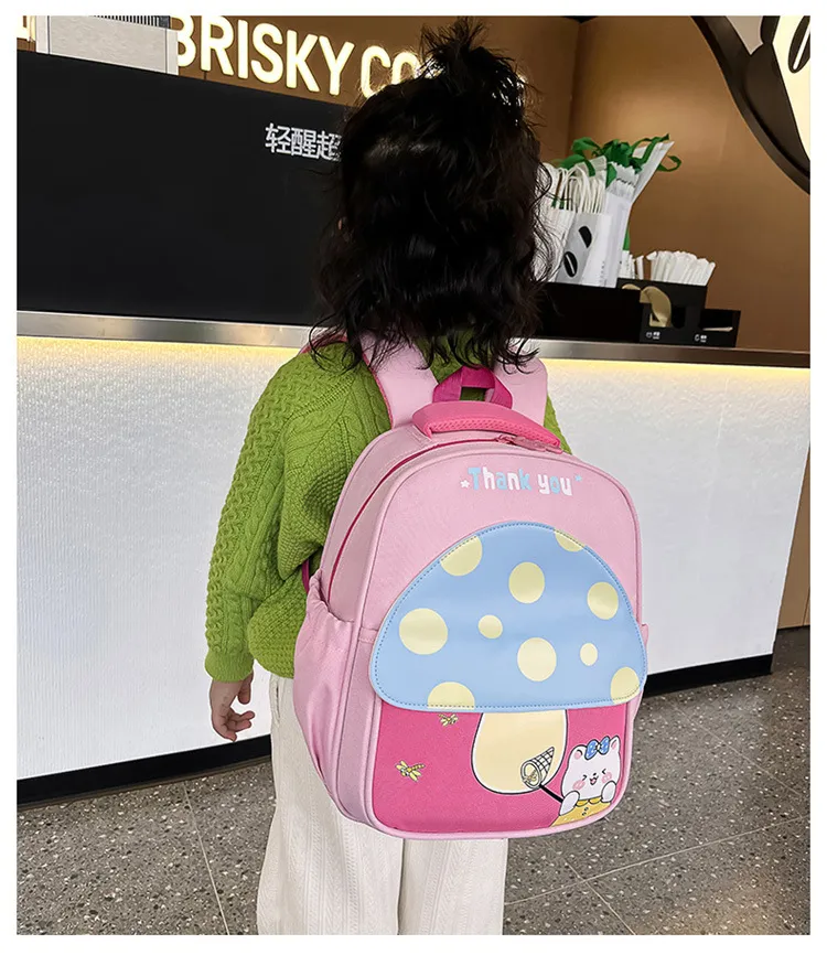 New Children&prime;s Kindergarten School Bag Cute Cartoon Backpack Lightweight Large Capacity Backpack