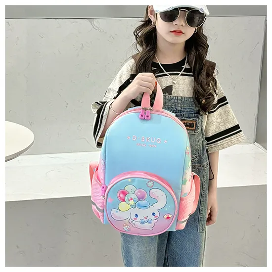 New Children′s Cartoon Fashion School Bag with Large Capacity and Lightweight Nylon Melody Kindergarten Backpack