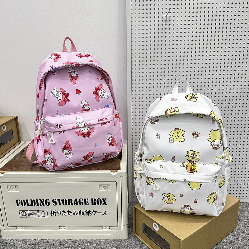 New Cute Backpack Lightweight and Large Capacity Girl Cartoon Nylon Backpack