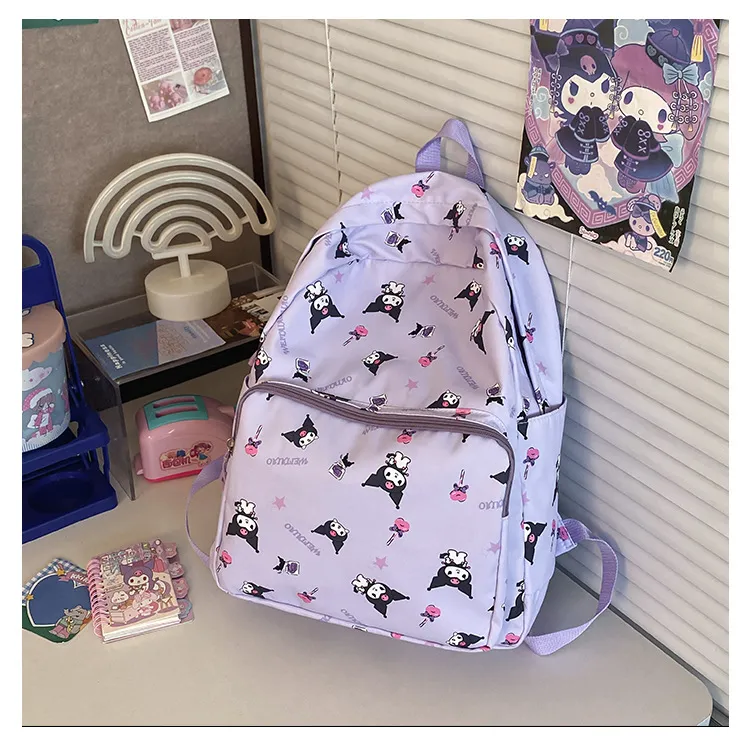 New Student Cute Backpack Nylon Cartoon Large Capacity Multi Color Lightweight Backpack