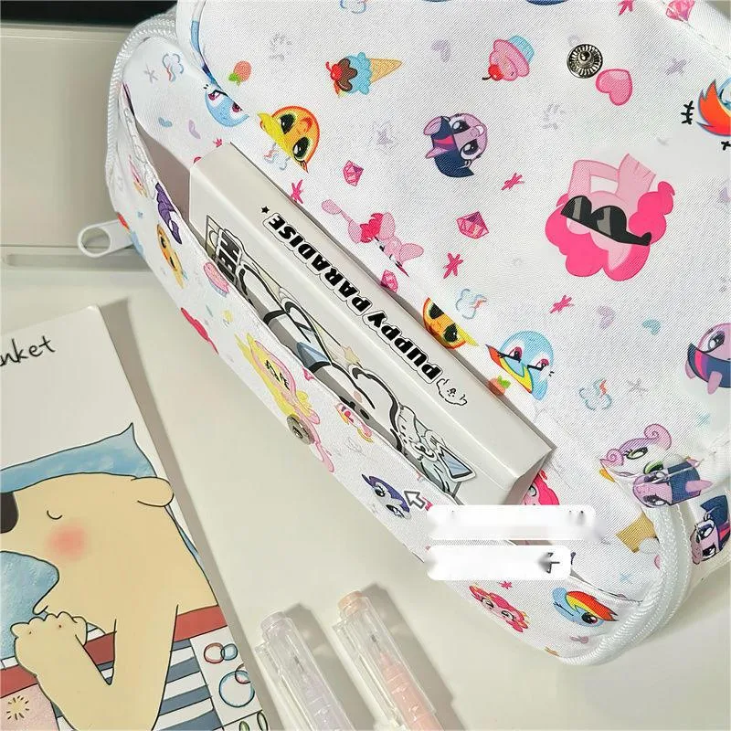 Cute Large Capacity Pencil Case for Middle and High School Students Girl Heart Storage Bag