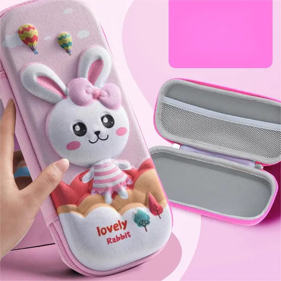 New Pencil Case Double Layered Primary School High Capacity Girls Stationery Box Storage