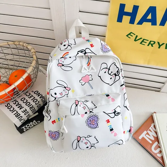 New Children′s Cartoon Cute School Bag Lightweight and Large Capacity Nylon Kindergarten Kuromi Backpack