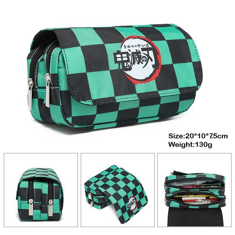 Double Layered Pencil Case with Large Capacity Cartoon Stationery Storage Box for Elementary School Students Pencil Pouch