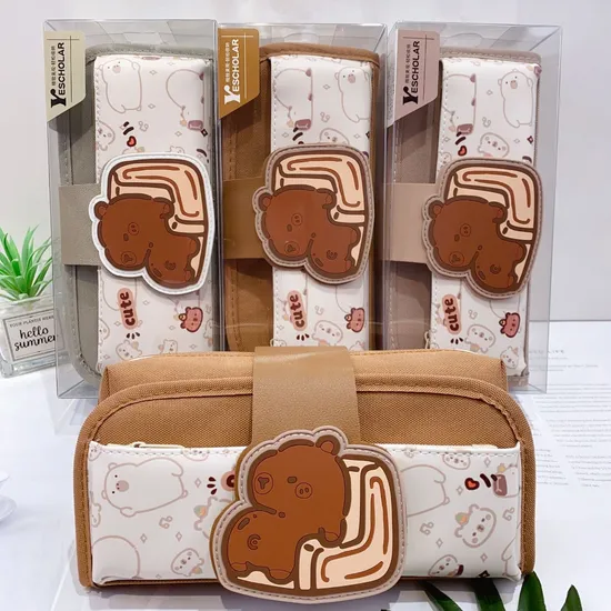 New Large Capacity Pencil Case Cute Cartoon Double-Layer Pencil Case Stationery Bag Student Storage Bag