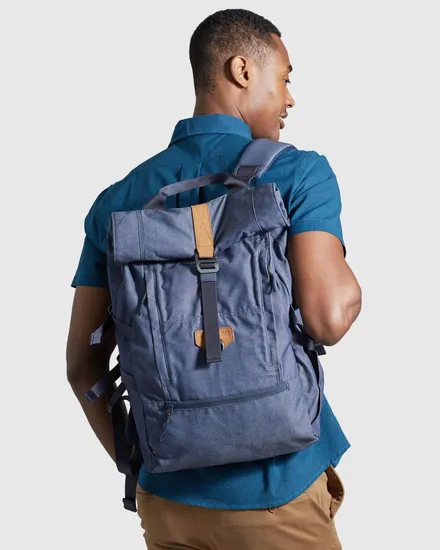 Fashion Expandable Roll Top Laptop Backpack Lightweight Daypack Backpack