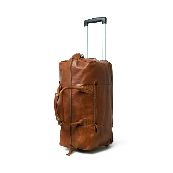 Factory Leather Handcrafts Trolley Handbag Travel Overnight Weekend Duffle Gym Bag
