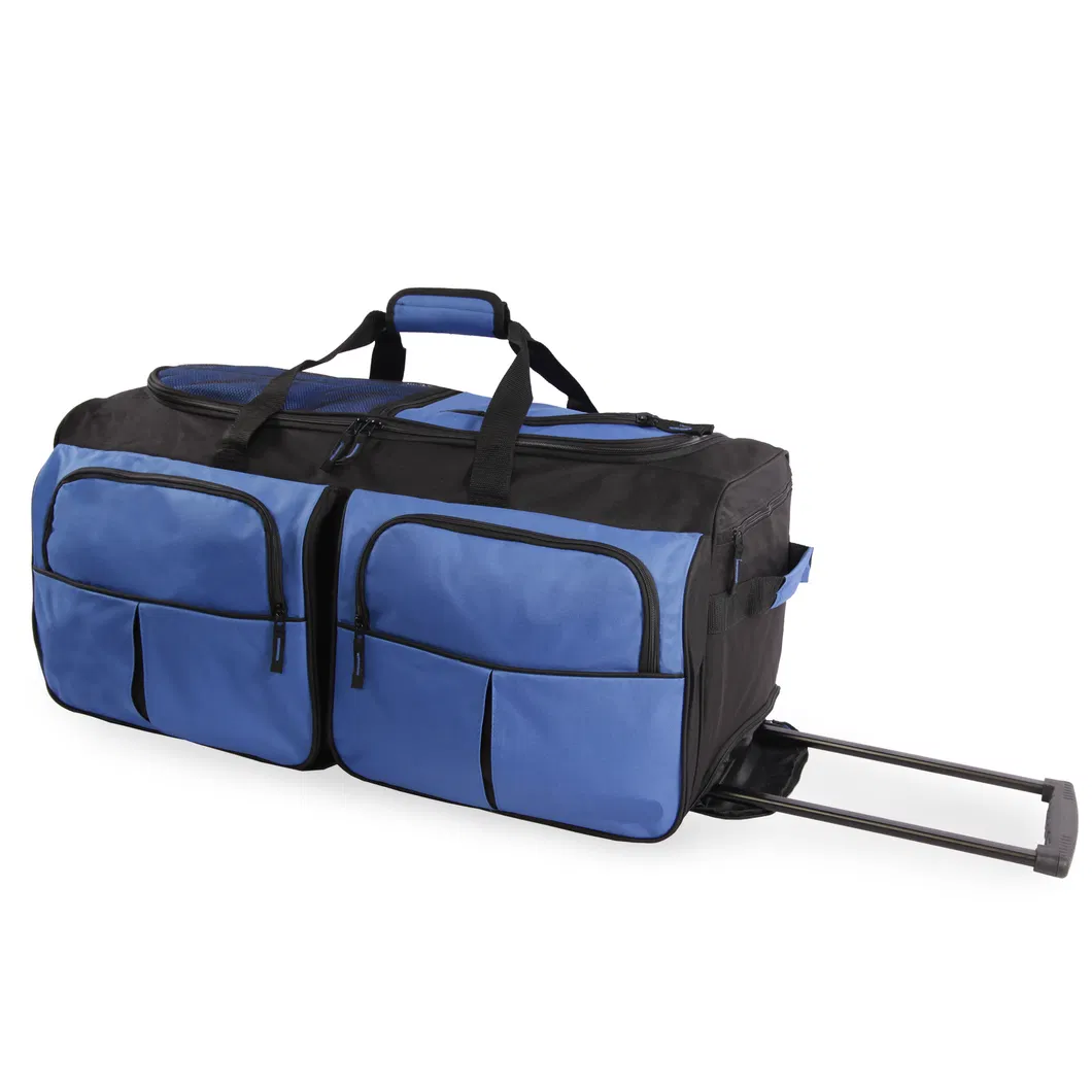 Unisex Polyester Duffel Travel Bag with Zipper Closure Stylish National Style for Business Travel Trips