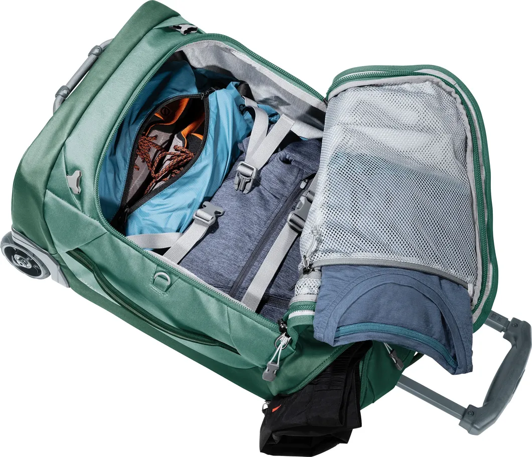 Large Capacity Roller Gear Trolley Bag Backpack Spinner with Replacement Wheels 1680d Rolling Backpack