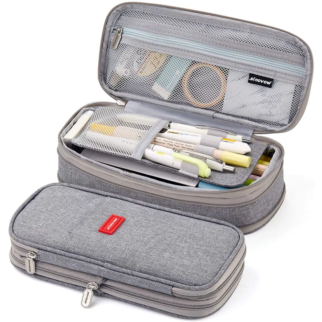 Zipper Stationery Organizer Bag Pencil Case Pen Pouch Bag for School Student