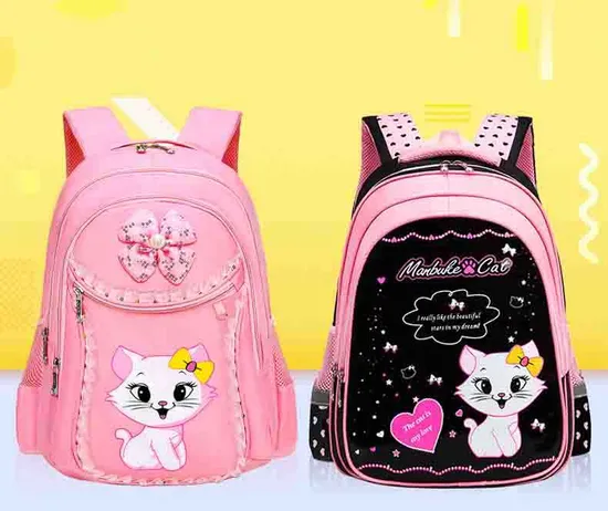 Children Double Shoulder 7-9-12 Year Old Schoolbag Princess Backpack School Girls Backpack Bag Korean Version of Cute Polyester