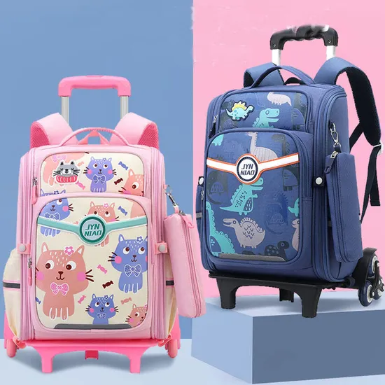 School Students Trolley Schoolbags Lightweight Towable and Detachable Two-Purpose Trolley Schoolbag