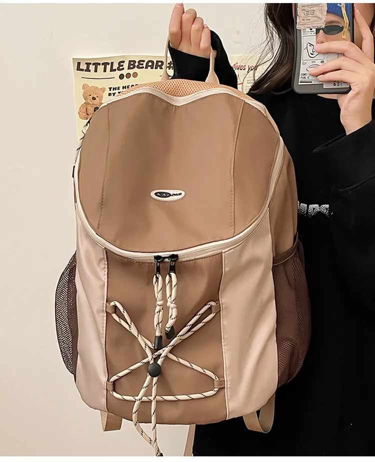 Factory Simple Casual Mountaineering Trendy Lightweight Drawstring Backpack