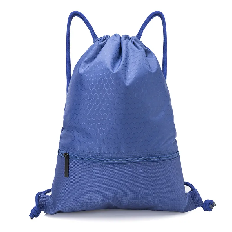 Custom Large Travel Drawstring Backpack Bag Waterproof Sport Polyester Drawstring Backpacks