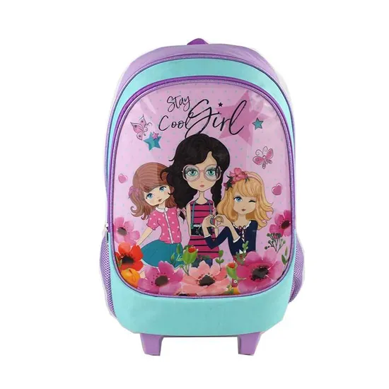 Kids Children Trolley School Bag Girls