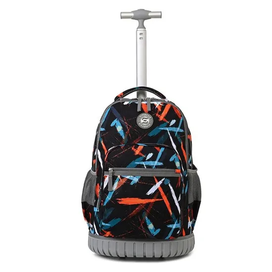 Rolling Backpack 18 Inch Wheeled Laptop Backpack School College Student Travel Trip Boys and Girls School Trolley Bag