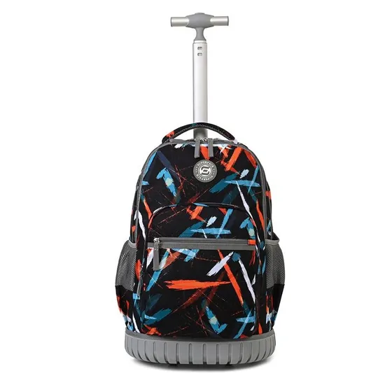 Rolling Backpack 18 Inch Wheeled Laptop Backpack School College Student Travel Trip Boys and Girls School Trolley Bag