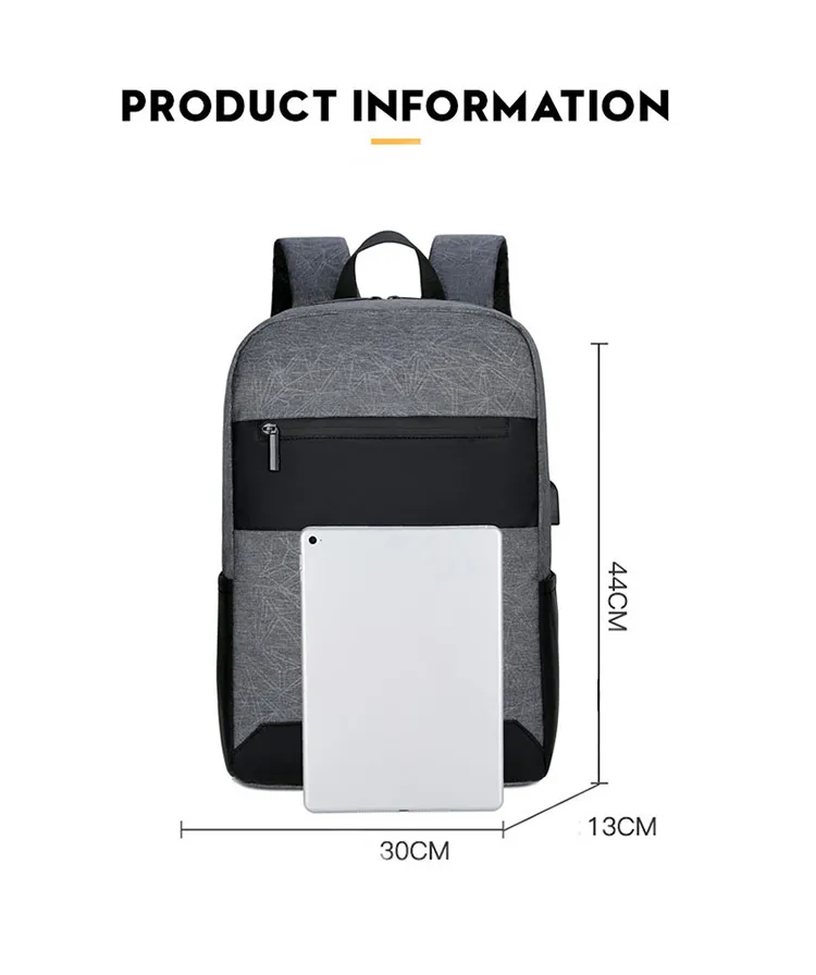 Business Man Travel Backpack USB Charger Back Pack Leisure Travel Computer Backpack
