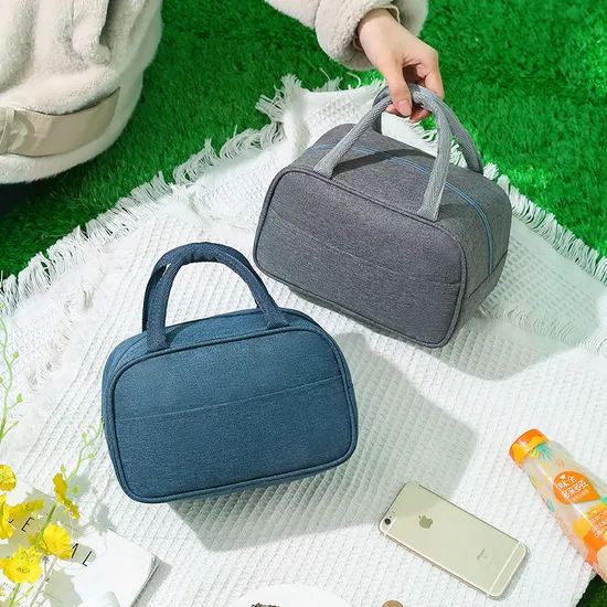 Custom School Breakmilk Food Picnic Delivery Office Warmer Bag Women Wholesale Stock Trendy Insulated Thermal Lunch Bag for Kids