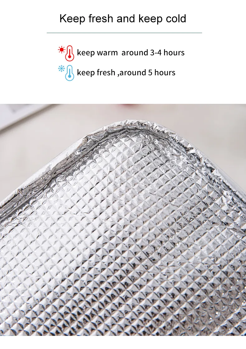 Custom School Breakmilk Food Picnic Delivery Office Warmer Bag Women Wholesale Stock Trendy Insulated Thermal Lunch Bag for Kids