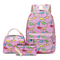 Pink Girls Dinosaur School Bag Set Blue Boy′s Children Bookbag Teens Primary High School Backpack with Lunch Bag Pencil Case