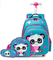 3PCS School Wheeled Bag Set with Lunch Box Trolley Wheeled Backpack
