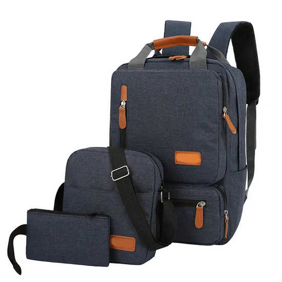 New 3-Piece Backpack with Large Capacity Minimalist Business Computer Bag Travel Bag