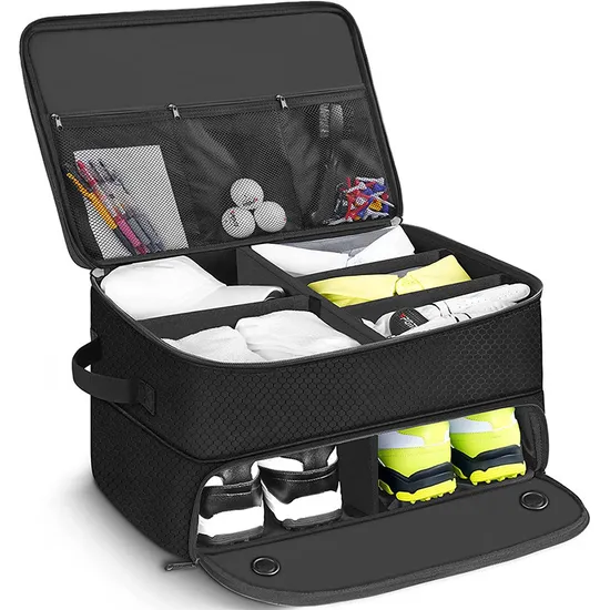 Factory Double-Layer Golf Trunk Storage Bag Waterproof Shoe Compartment Handbag