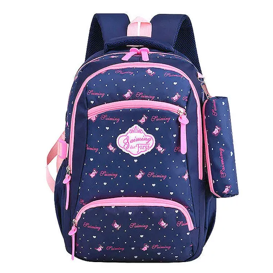 Child Waterproof Backpack Girls Bag New Kids Schoolbag Set