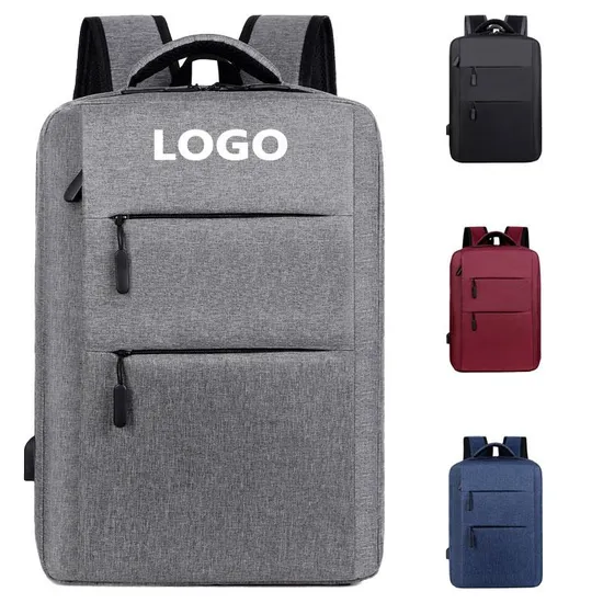 Backpack Laptop Bag Market Polyester Travel Business Bookbag Anti Theft Backpack with USB Charger Port