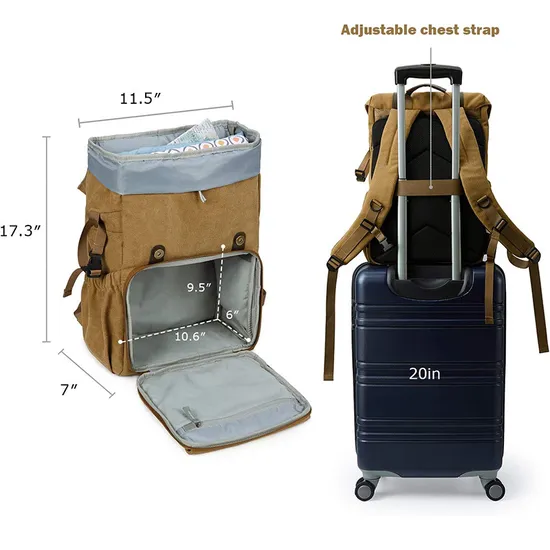 Custom Canvas Shoulder Camera Lens Bag Outdoor Multi Functional Men′s Large Capacity Retro Travel Bag