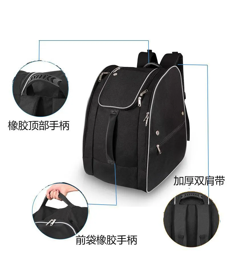 Customized Portable Ski Board Bag Outdoor Ski Sports Equipment Helmet Boots Storage Backpack