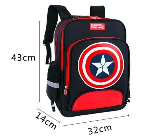 Captain America Detachable Carry-on Luggage Kids School Trolley Bags