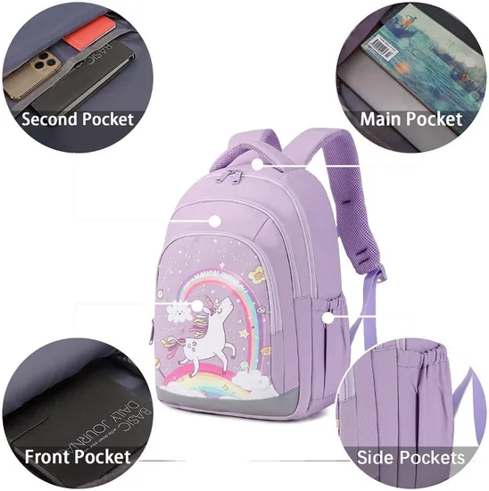 School Backpack Kids Set-with Lunch Bag &amp;Cooler Bag Student Backpack