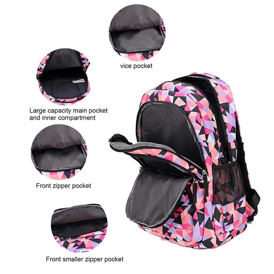 Student Backpack Pink Waterproof Backpack School Girls USA Backpack